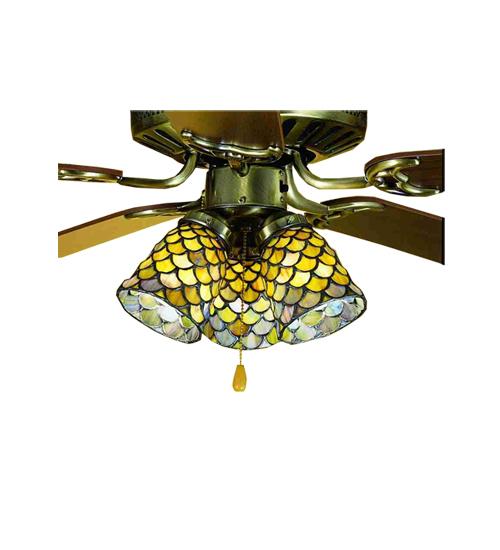 Meyda Tiffany 27470 4 W Tiffany Fishscale Fan Light Shade Ebay